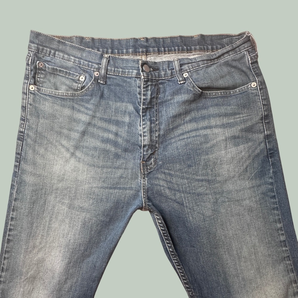 Levi's 505 Jeans Mens 38x30 (36x27) Regular Fit Blue Medium Wash Stretch Denim